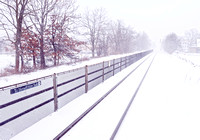 Westfield Train Station in snow